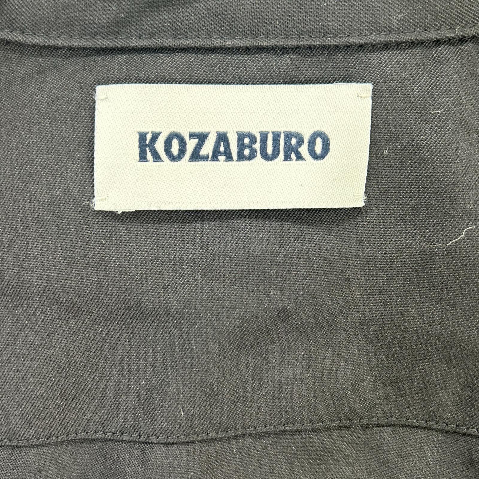 KOZABURO コウザブロウ S-103-F ブラック ウールツイル スリム ウエスタンシャツ トップス
