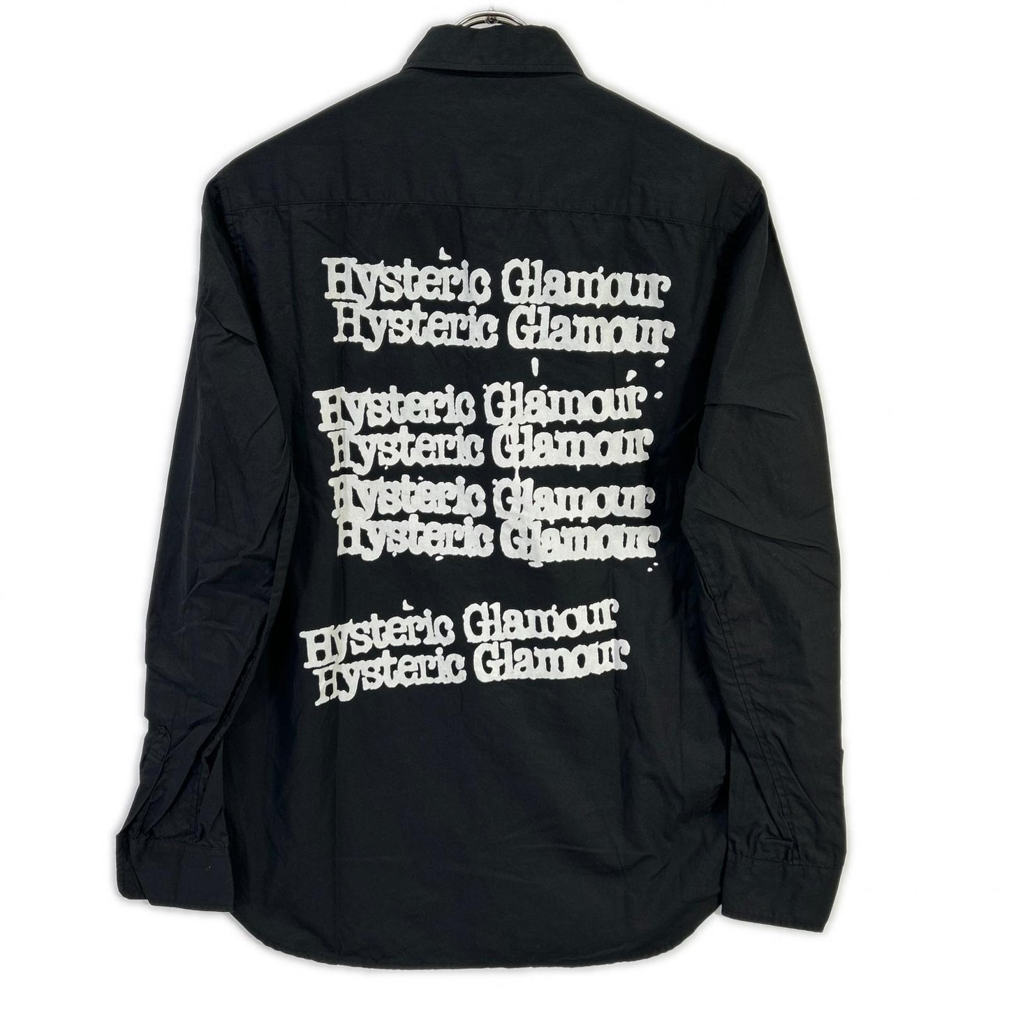 HYSTERIC GLAMOUR ヒステリックグラマー 02213AH09 ブラック TYPE LOGO 長袖シャツ コットン トップス