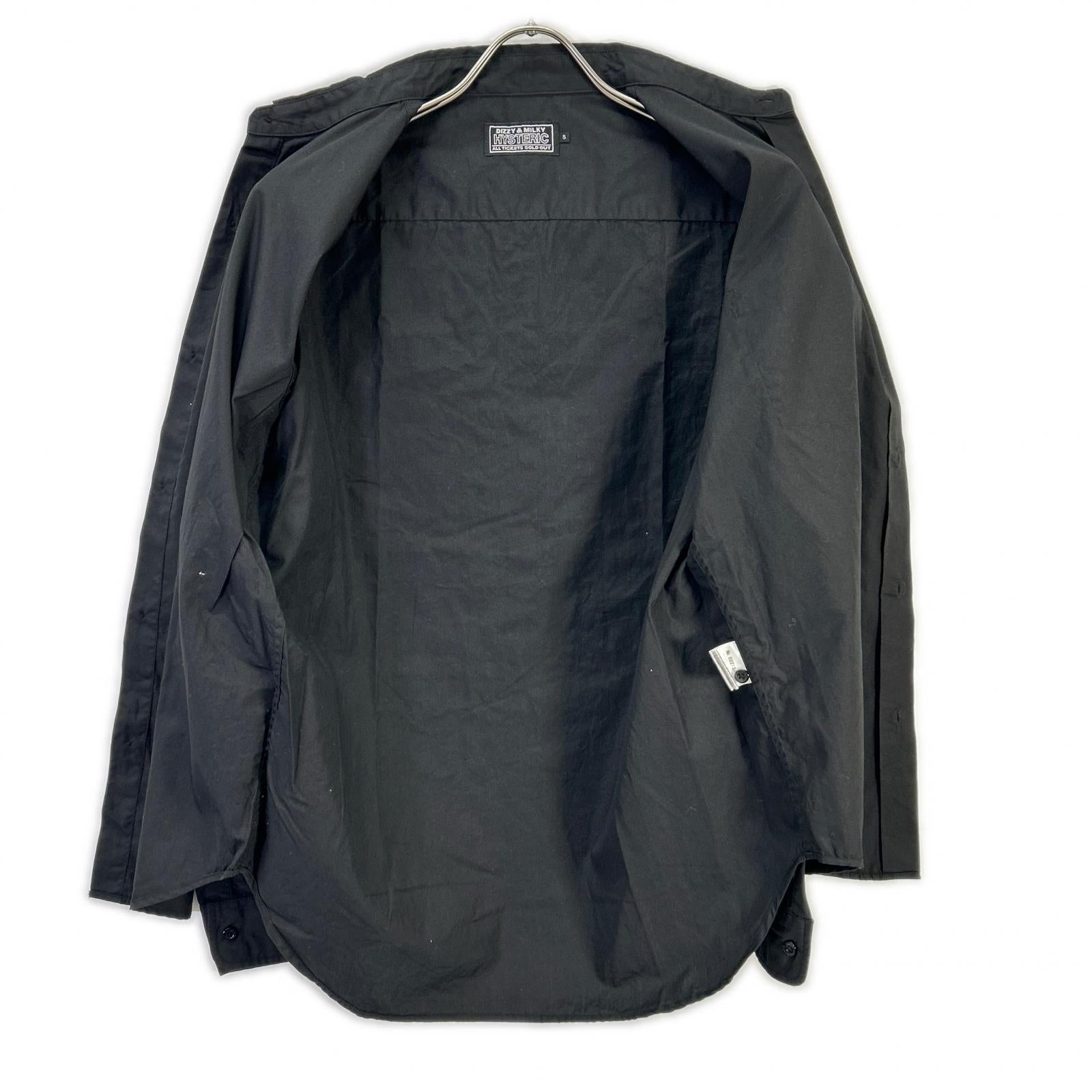 HYSTERIC GLAMOUR ヒステリックグラマー 02213AH09 ブラック TYPE LOGO 長袖シャツ コットン トップス