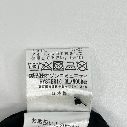 HYSTERIC GLAMOUR ヒステリックグラマー 02213AH09 ブラック TYPE LOGO 長袖シャツ コットン トップス