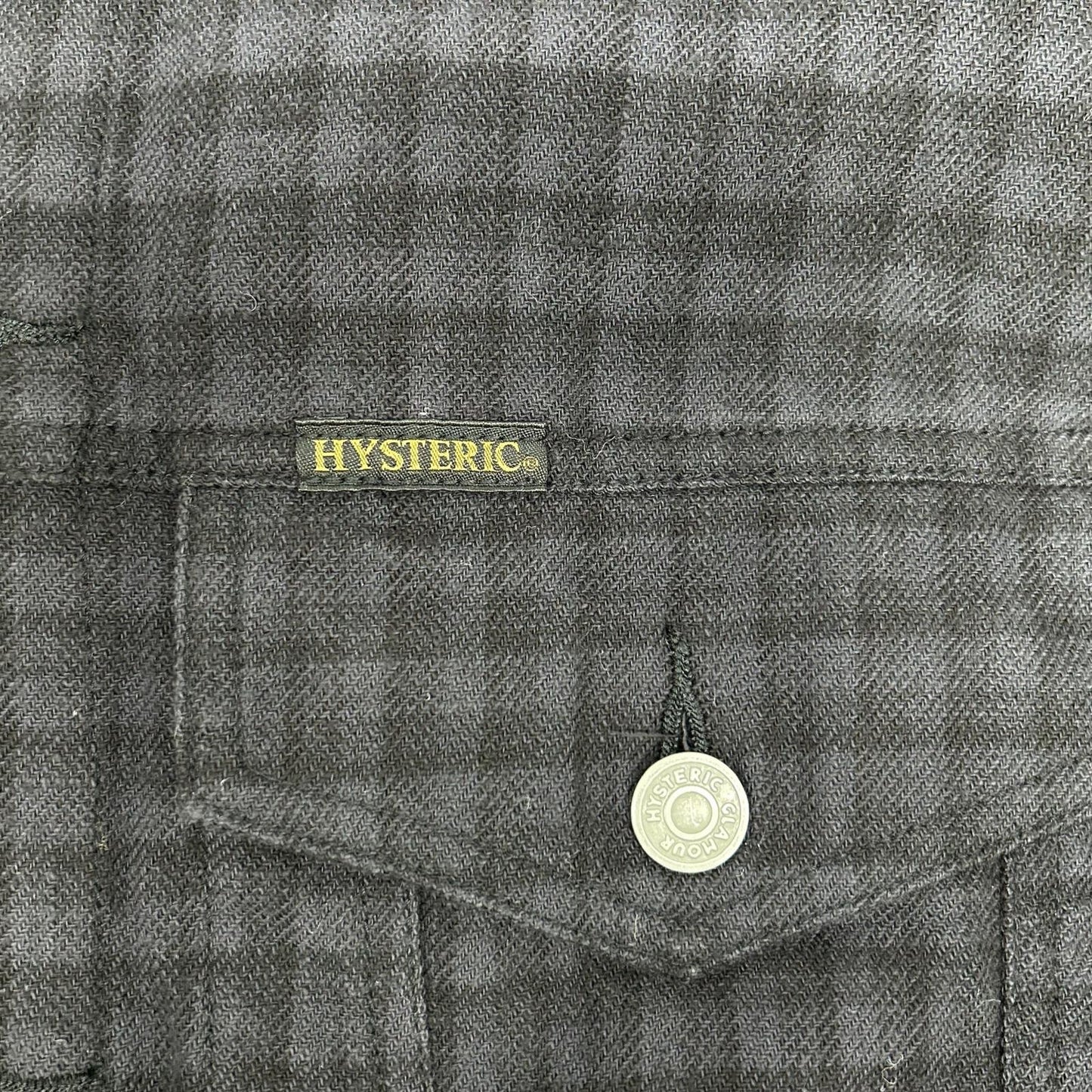 HYSTERIC GLAMOUR ヒステリックグラマー 01251AB03 ブラック TYPE LOGO チェックトラッカージャケット ジャケット