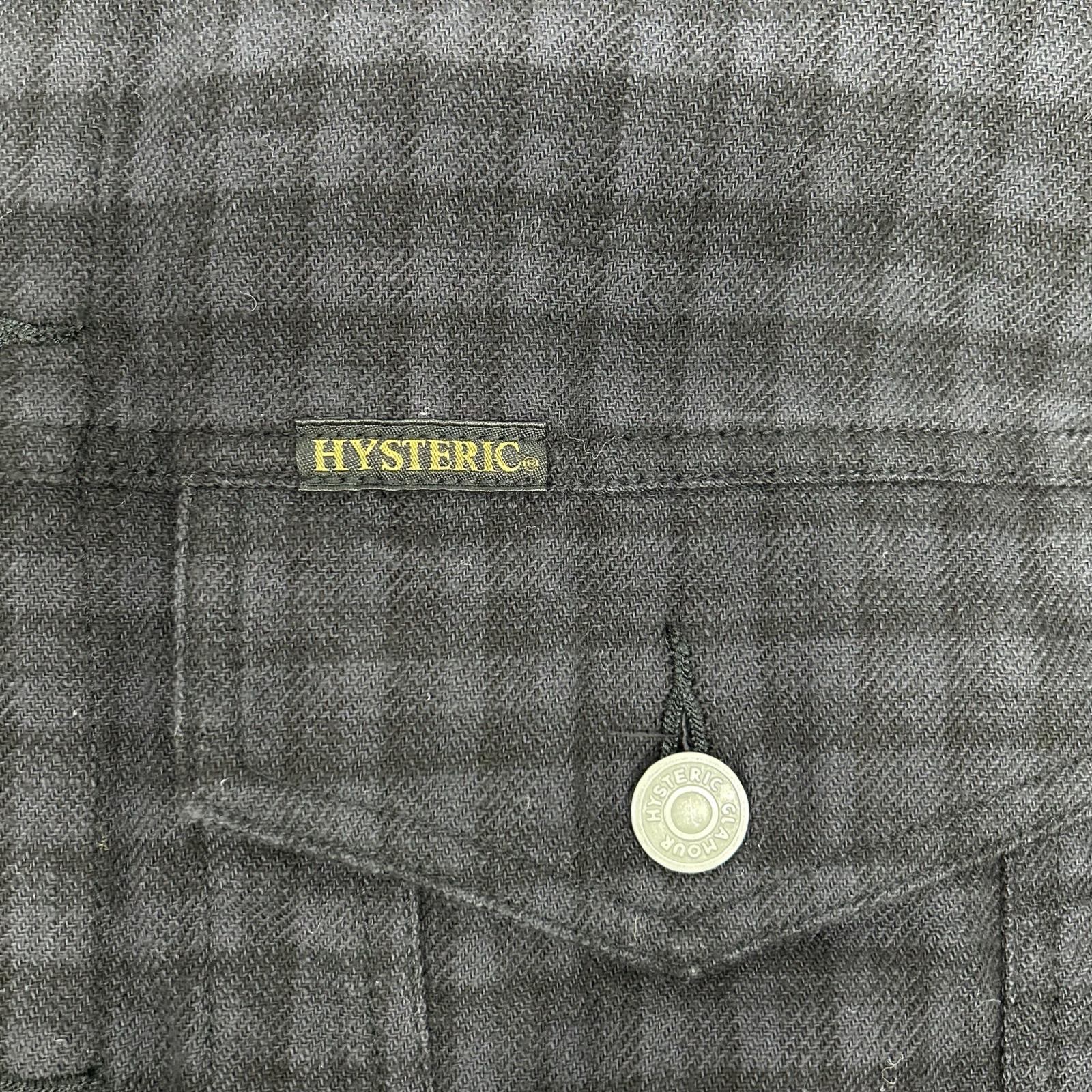 HYSTERIC GLAMOUR ヒステリックグラマー 01251AB03 ブラック TYPE LOGO チェックトラッカージャケット ジャケット