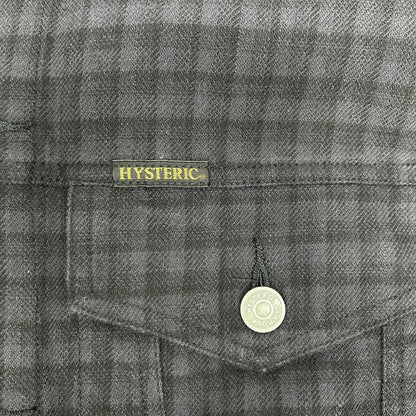 HYSTERIC GLAMOUR ヒステリックグラマー 01251AB03 ブラック TYPE LOGO チェックトラッカージャケット ジャケット