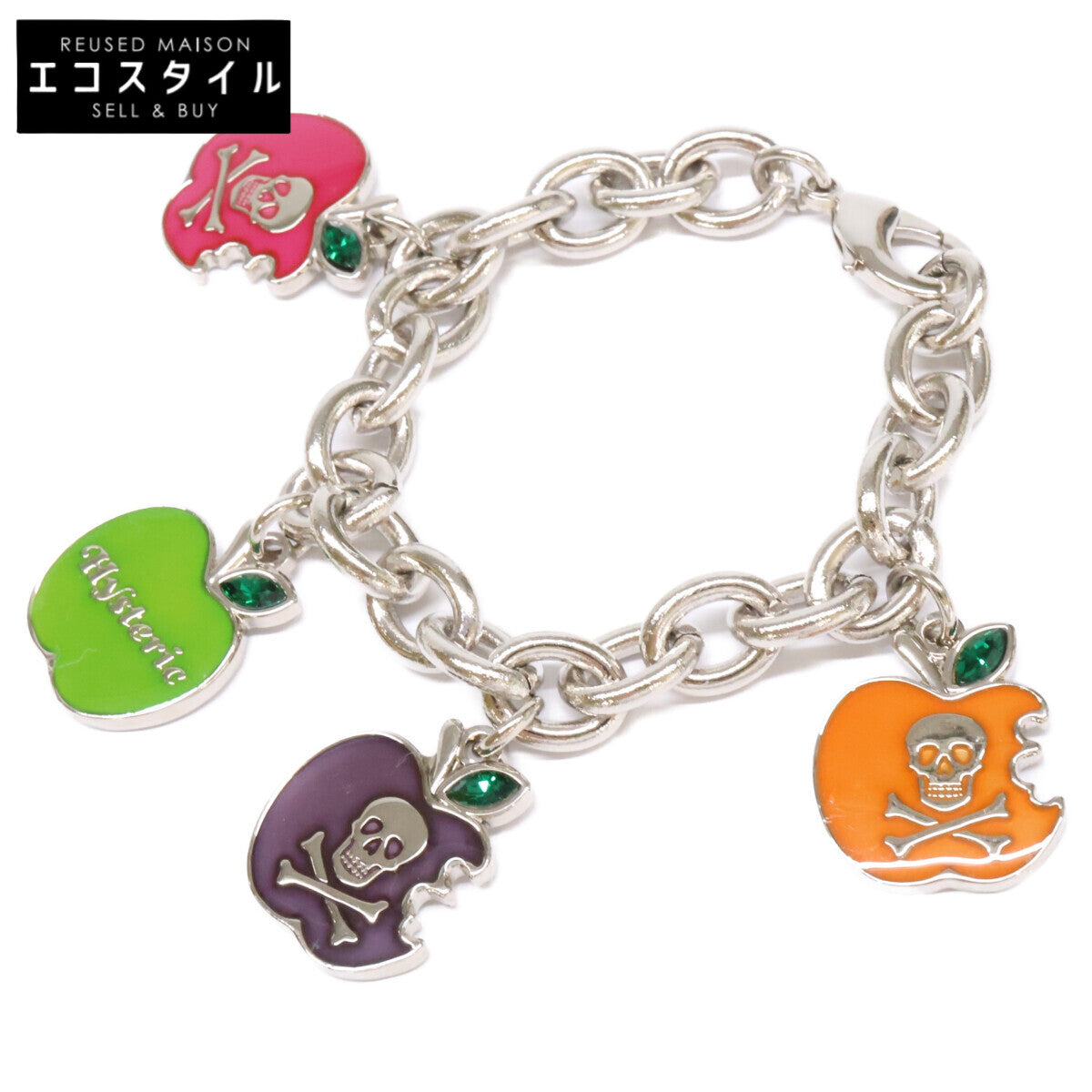 HYSTERIC GLAMOUR ヒステリックグラマー 01223QA04918 SKULL APPLE スカル アップル ブレスレット