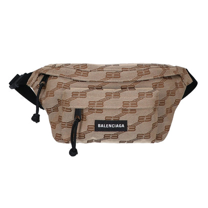BALENCIAGA バレンシアガ 【新品同様】713042 BBモノグラム ジャカード ベルト バムバッグ ウエストバッグ