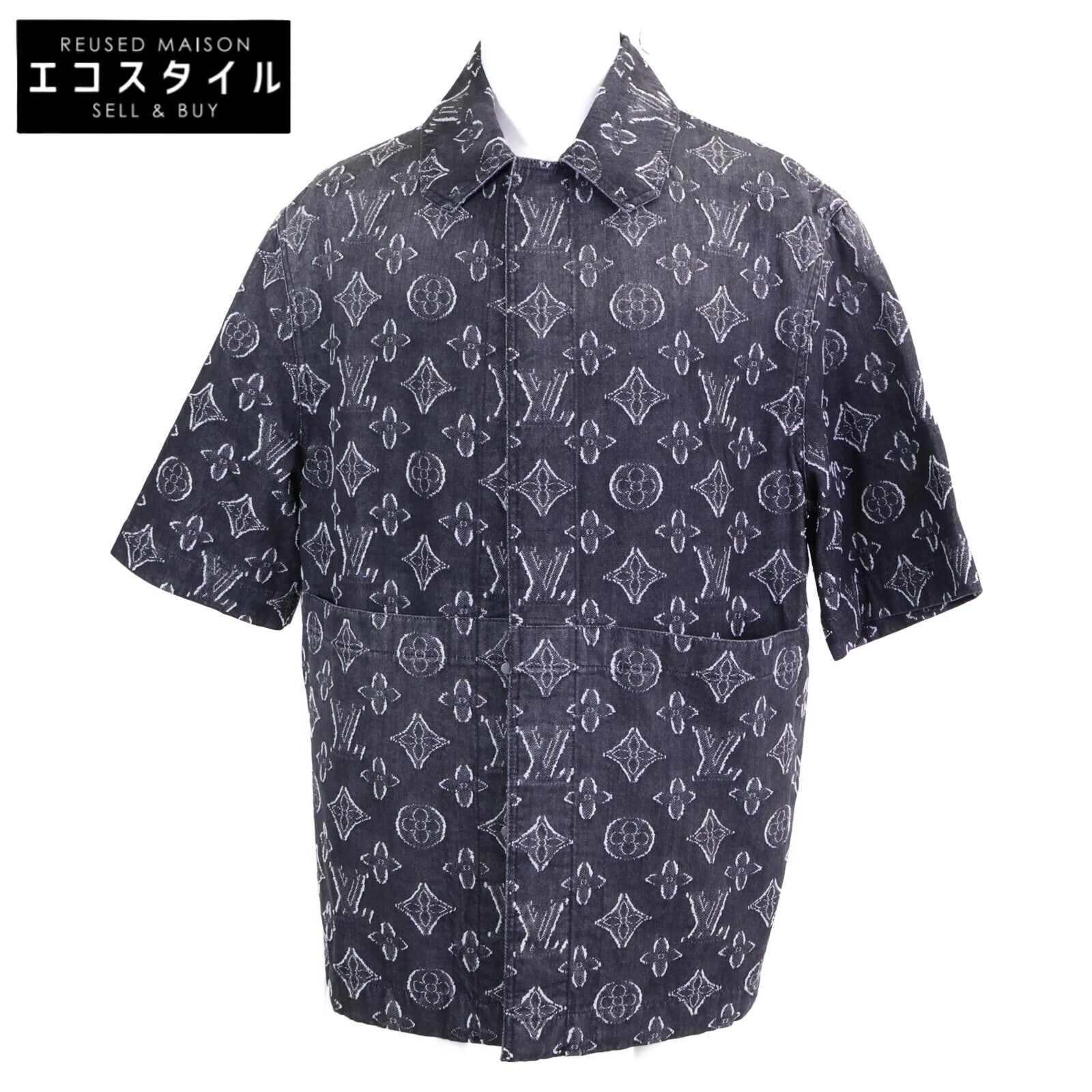 LOUIS VUITTON ルイヴィトン 【新品同様/国内正規/23年製】RM232 ARS HPS73W MONOGRAM CHAMBRAY SS SHHIRT モノグラム シャンブレー 半袖シャツ トップス
