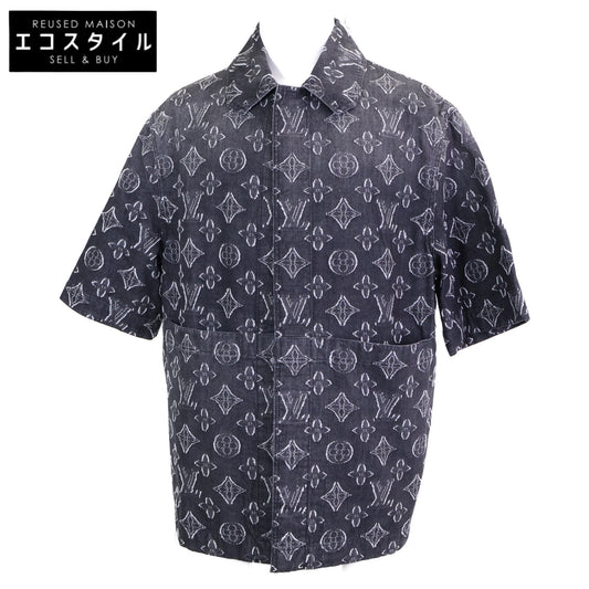LOUIS VUITTON ルイヴィトン 【新品同様/国内正規/23年製】RM232 ARS HPS73W MONOGRAM CHAMBRAY SS SHHIRT モノグラム シャンブレー 半袖シャツ トップス