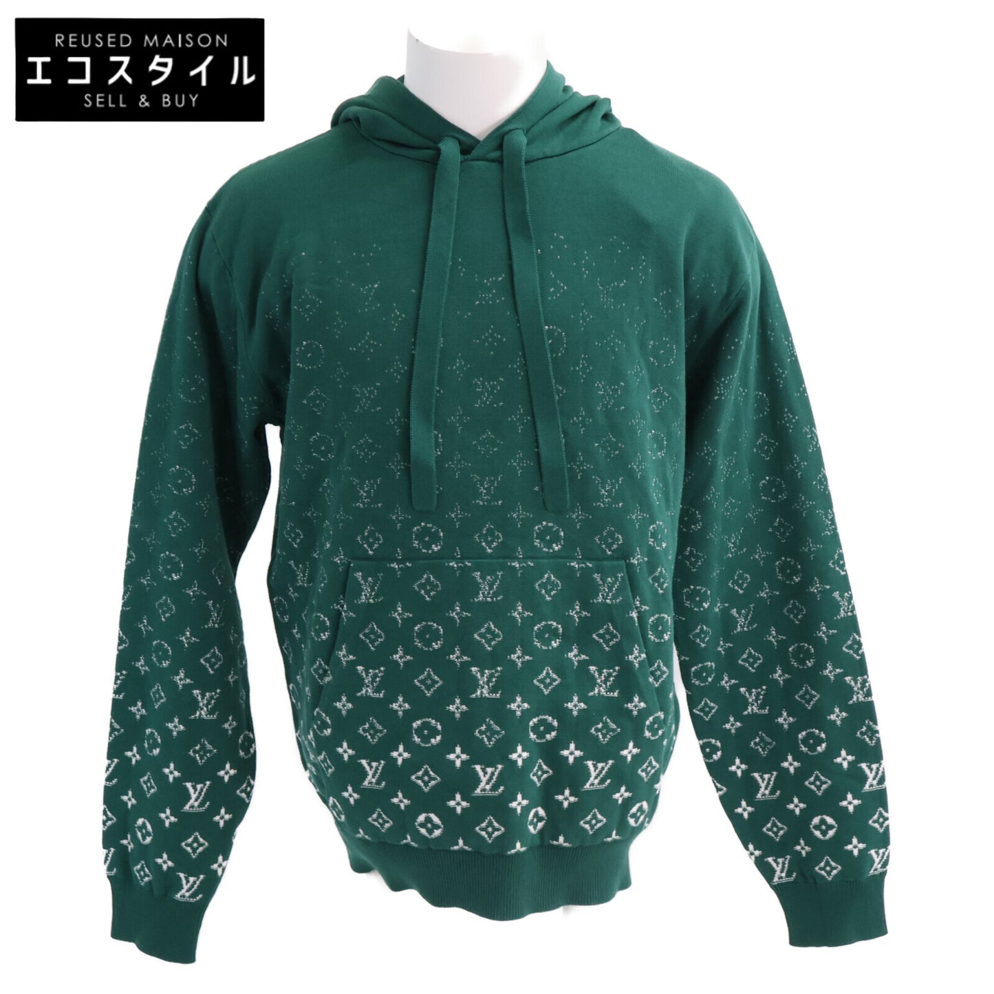 LOUIS VUITTON Like New/Officially Distributed in Japan/Made in 2023 RM232Q UUSO HNN45W Monogram Gradient Pullover Knit Hoodie Tops