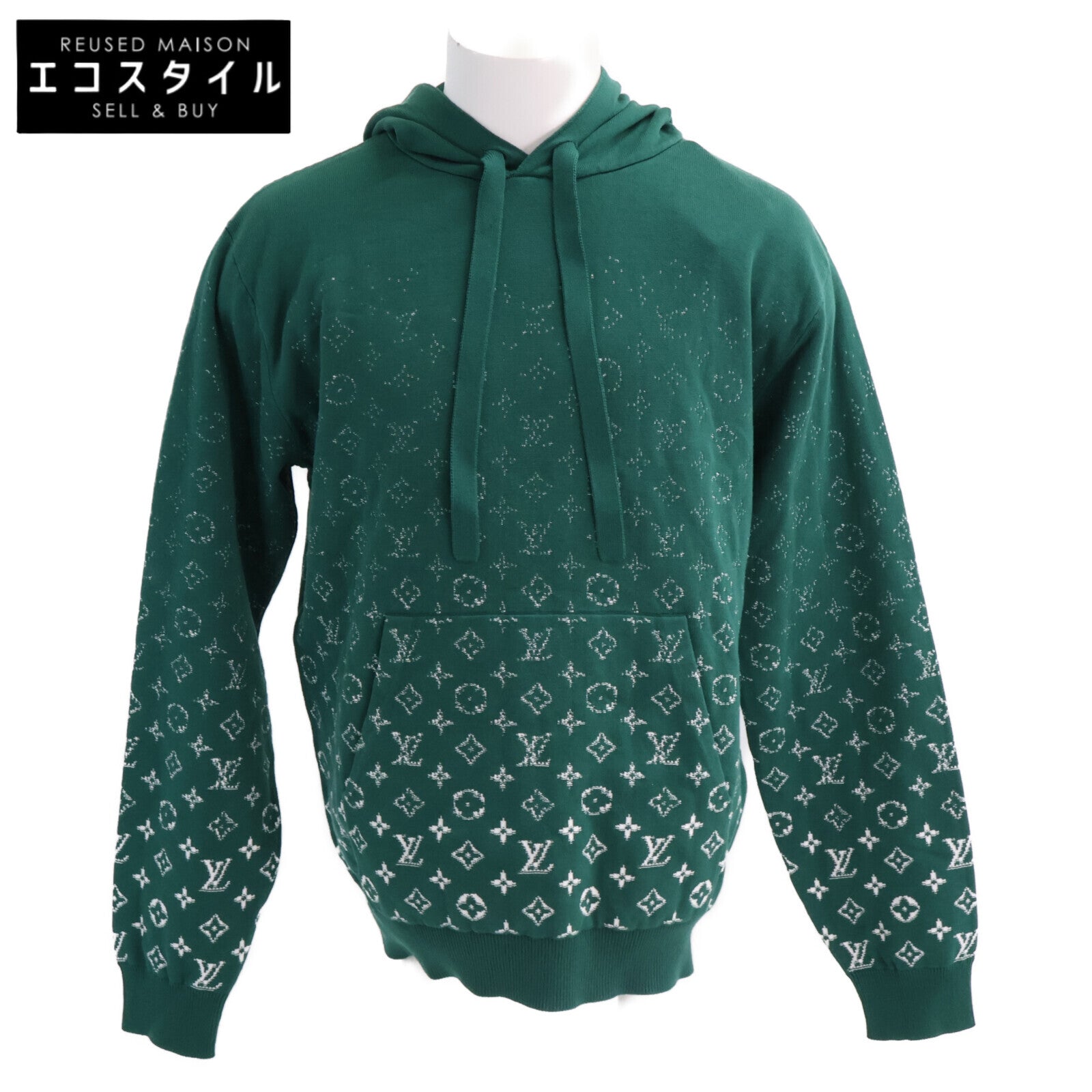 LOUIS VUITTON Like New/Officially Distributed in Japan/Made in 2023 RM232Q UUSO HNN45W Monogram Gradient Pullover Knit Hoodie Tops