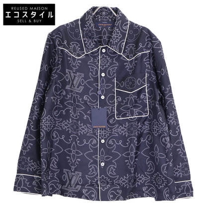 LOUIS VUITTON ルイヴィトン 【新品同様/国内正規/24年製】1AFWSI/RM242M MRR HRS80W プリントロングスリーブシルクパジャマオーバーシャツ トップス