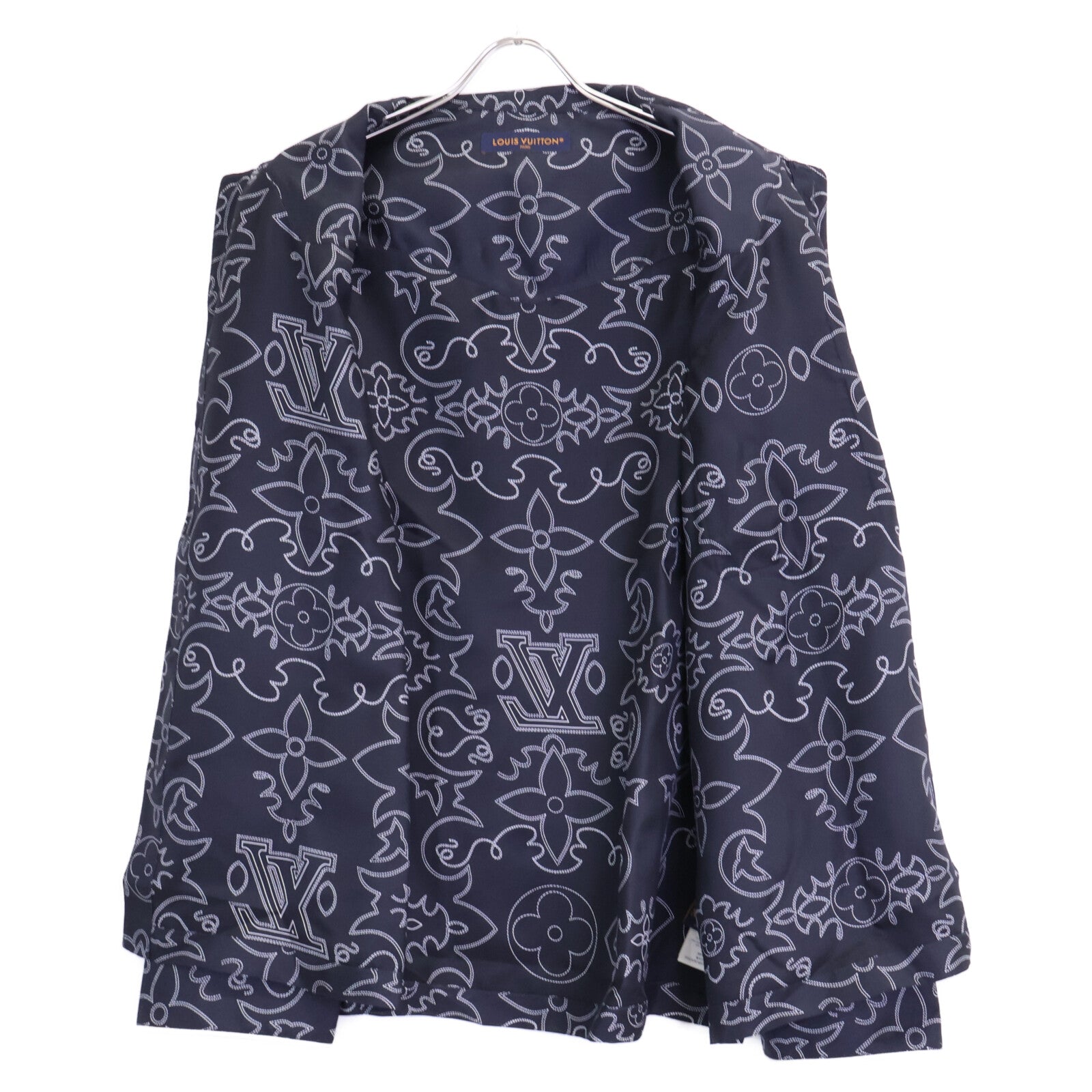 LOUIS VUITTON ルイヴィトン 【新品同様/国内正規/24年製】1AFWSI/RM242M MRR HRS80W プリントロングスリーブシルクパジャマオーバーシャツ トップス