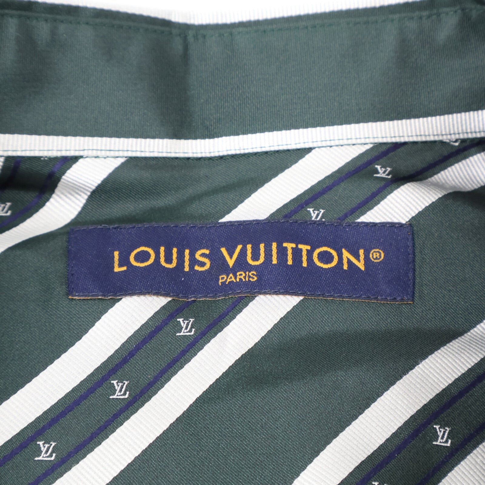 LOUIS VUITTON ルイヴィトン 【新品同様/国内正規/25年製】RM251MM RBR HSS15W ストライプ シルク100％ 長袖シャツ トップス