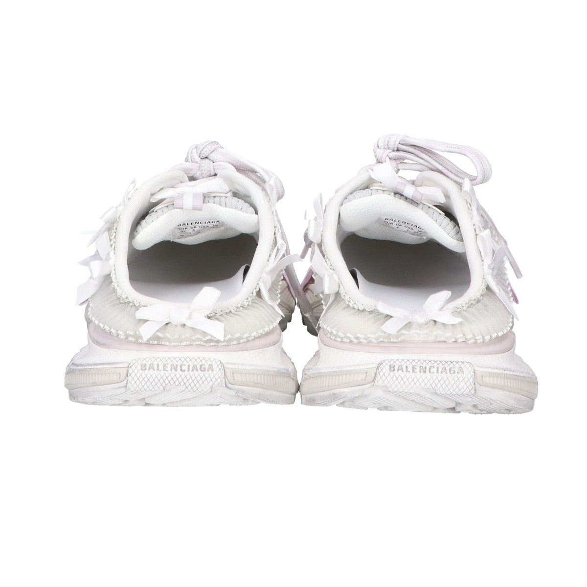 BALENCIAGA バレンシアガ 美品 825468 3XL レース＆リボン ミュールスニーカー シューズ