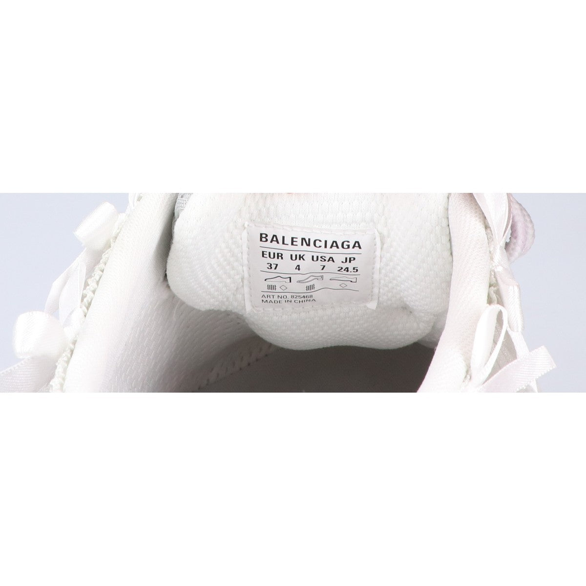 BALENCIAGA バレンシアガ 美品 825468 3XL レース＆リボン ミュールスニーカー シューズ
