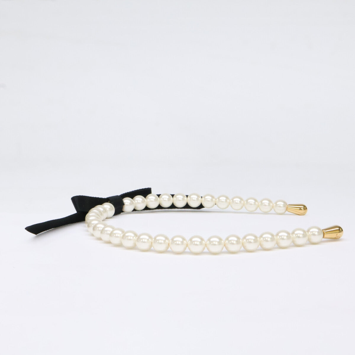 CHANEL シャネル 新品同様 AAA841 25SS パール ココマーク リボン カチューシャ ヘアアクセサリー