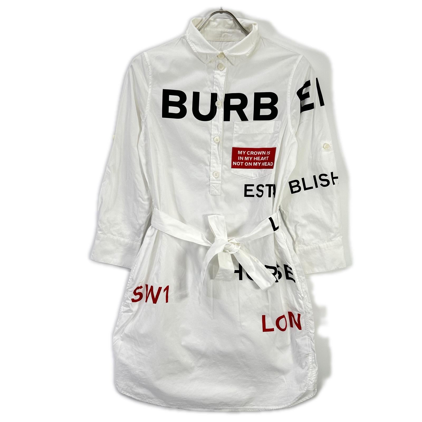 BURBERRY バーバリー 【国内正規】8013907 ホースフェリープリント シャツ ワンピース