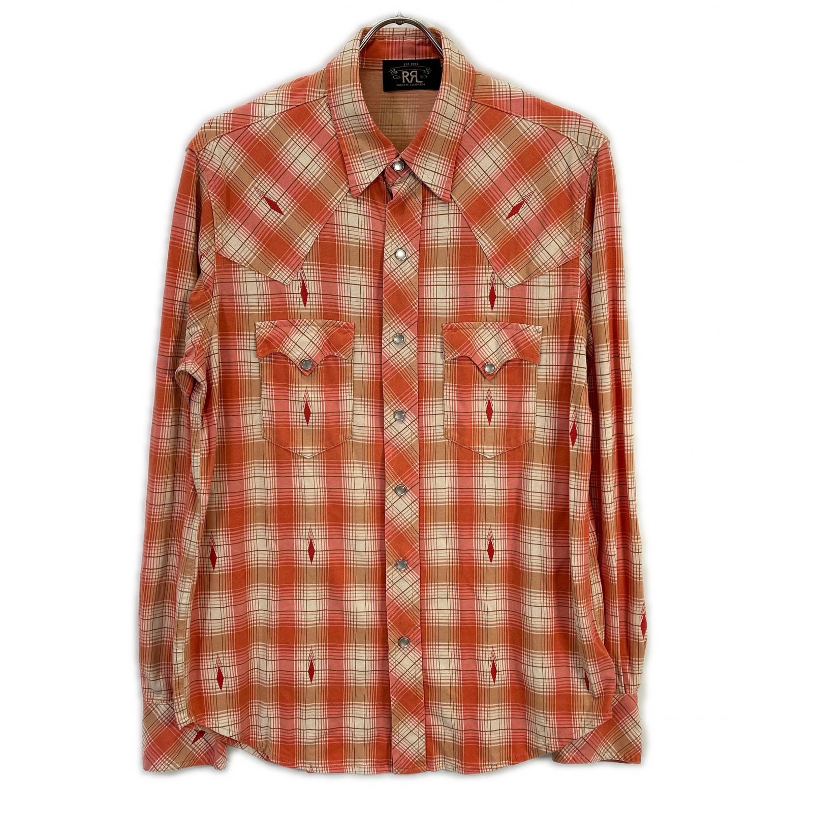 RRL ダブルアールエル コッパー Plaid Jersey チェック柄 ウエスタン