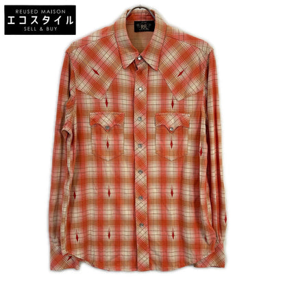RRL ダブルアールエル コッパー Plaid Jersey チェック柄 ウエスタンシャツ トップス