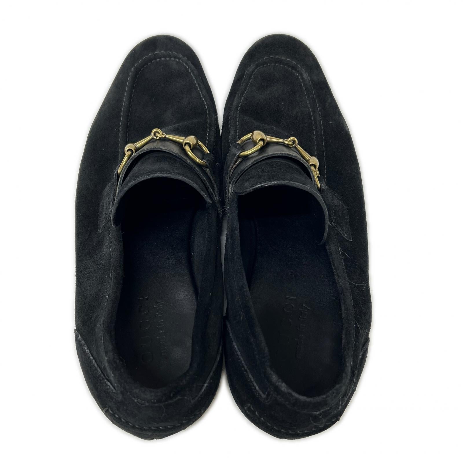 GUCCI グッチ 105857 スエード ホースビット ローファー シューズ