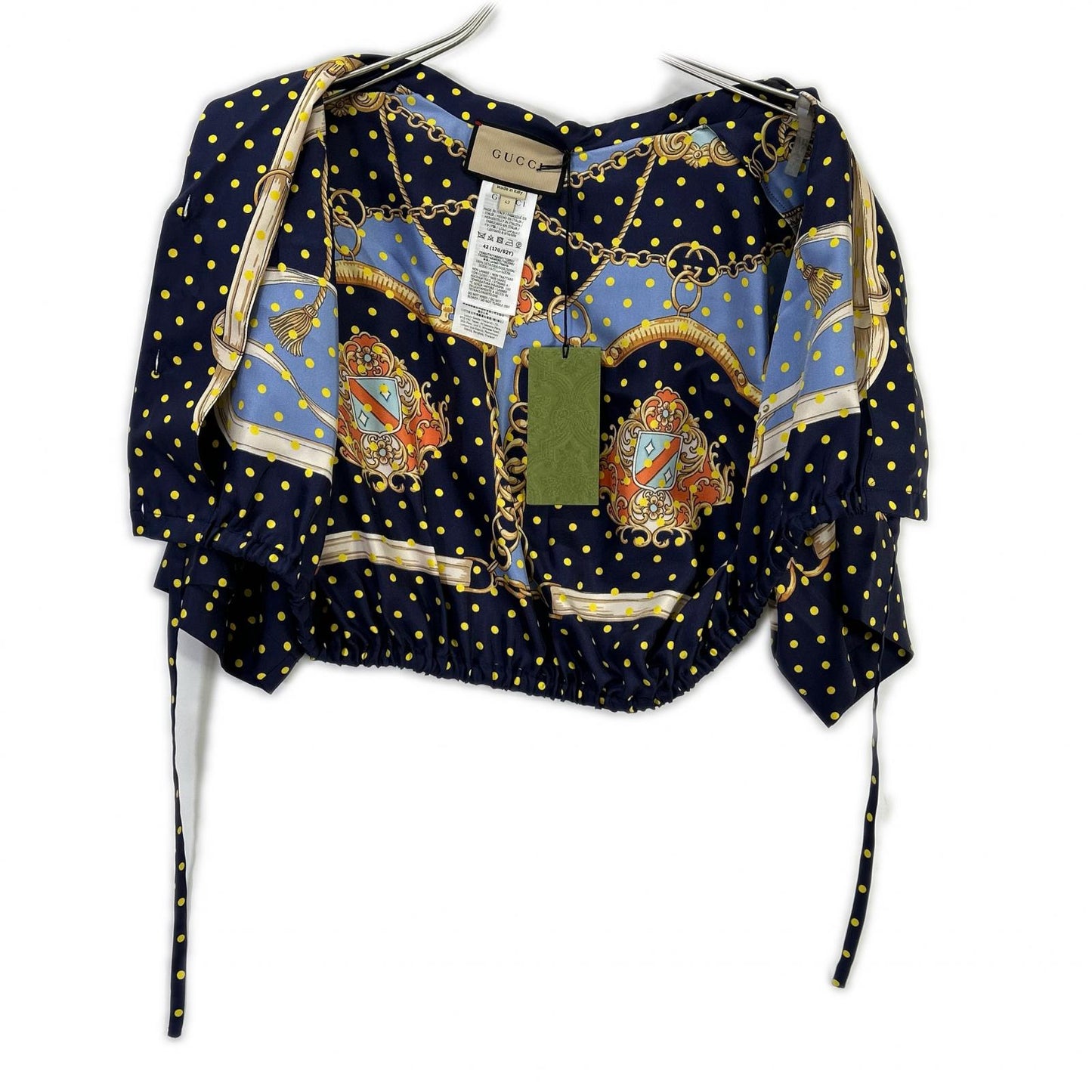 GUCCI グッチ 744796 ポルカドット シルクシャツ トップス