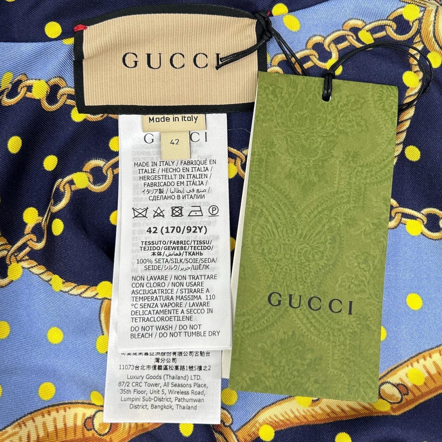 GUCCI グッチ 744796 ポルカドット シルクシャツ トップス