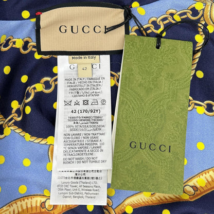 GUCCI グッチ 744796 ポルカドット シルクシャツ トップス