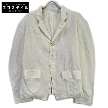 Yohji Yamamoto POUR HOMME ヨウジヤマモトプールオム ホワイト 80年代 丸タグ リネン 3B テーラードジャケット ジャケット
