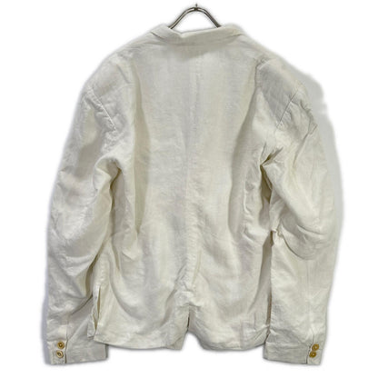 Yohji Yamamoto POUR HOMME ヨウジヤマモトプールオム ホワイト 80年代 丸タグ リネン 3B テーラードジャケット ジャケット