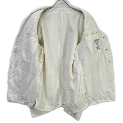 Yohji Yamamoto POUR HOMME ヨウジヤマモトプールオム ホワイト 80年代 丸タグ リネン 3B テーラードジャケット ジャケット