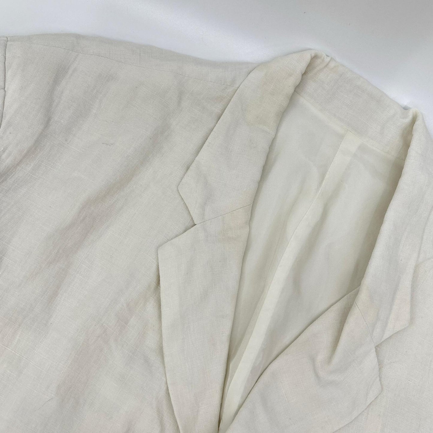 Yohji Yamamoto POUR HOMME ヨウジヤマモトプールオム ホワイト 80年代 丸タグ リネン 3B テーラードジャケット ジャケット