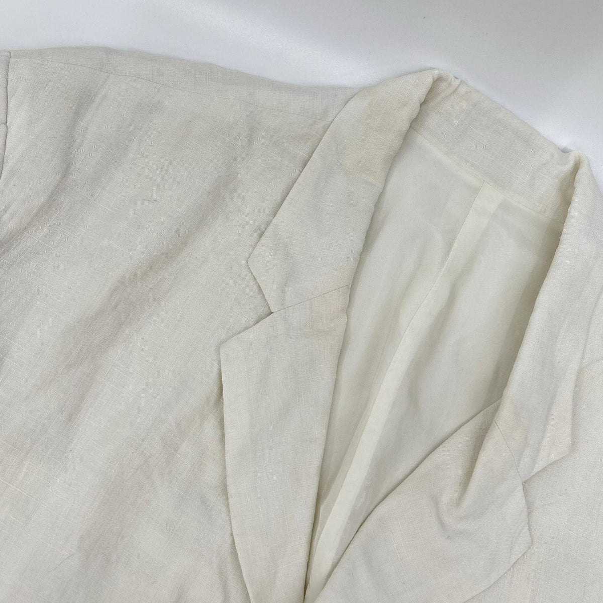 Yohji Yamamoto POUR HOMME ヨウジヤマモトプールオム ホワイト 80年代 丸タグ リネン 3B テーラードジャケット ジャケット