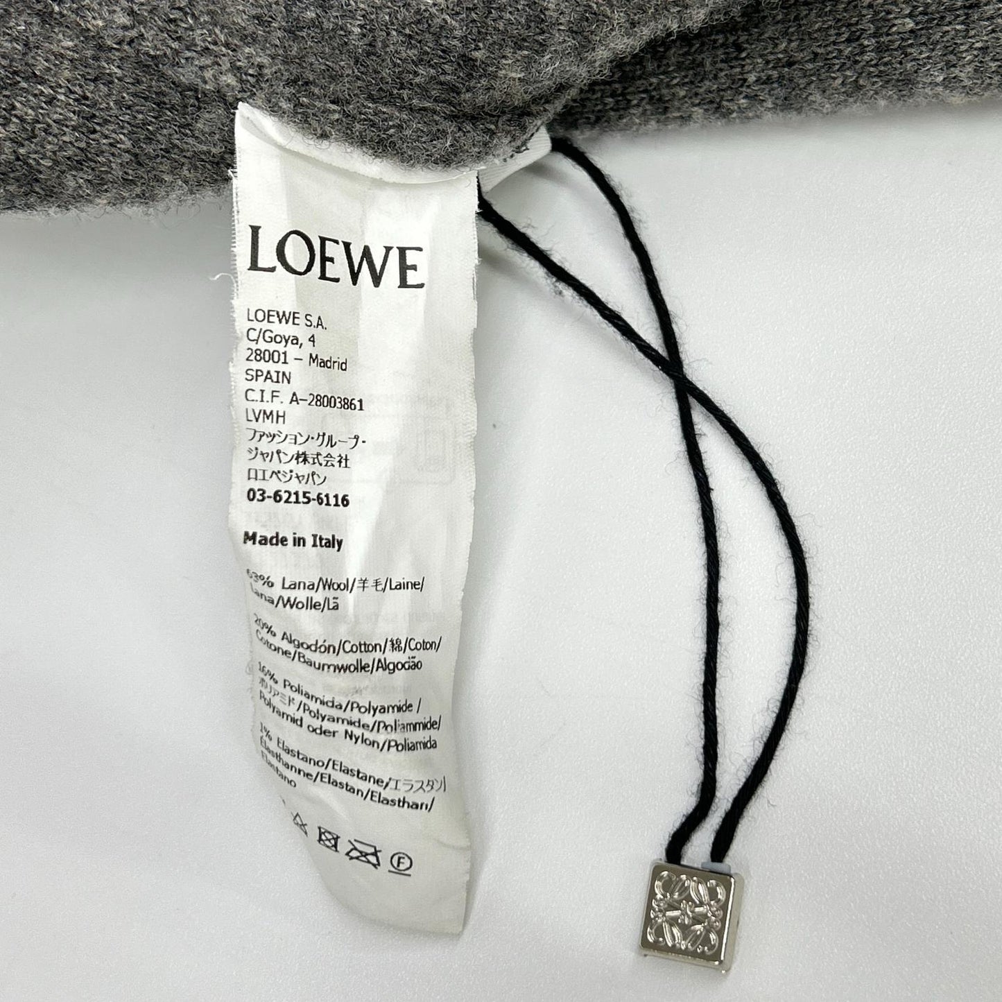 LOEWE ロエベ H526Y14KFE グレー ノーカラー カーディガン トップス