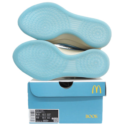 NIKE ナイキ 新品同様 Book2 Sedona スニーカー シューズ メンズ ベージュ×ターコイズブルー 26.5cm IR6445-100 シューズ