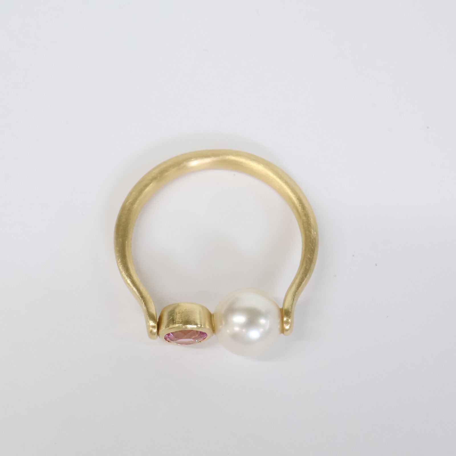 TASAKI タサキ 【TASAKI by MHT】仕上げ済み RPI-4690 18KYG ピンクスピネル あこや真珠 カリスト リング 指輪