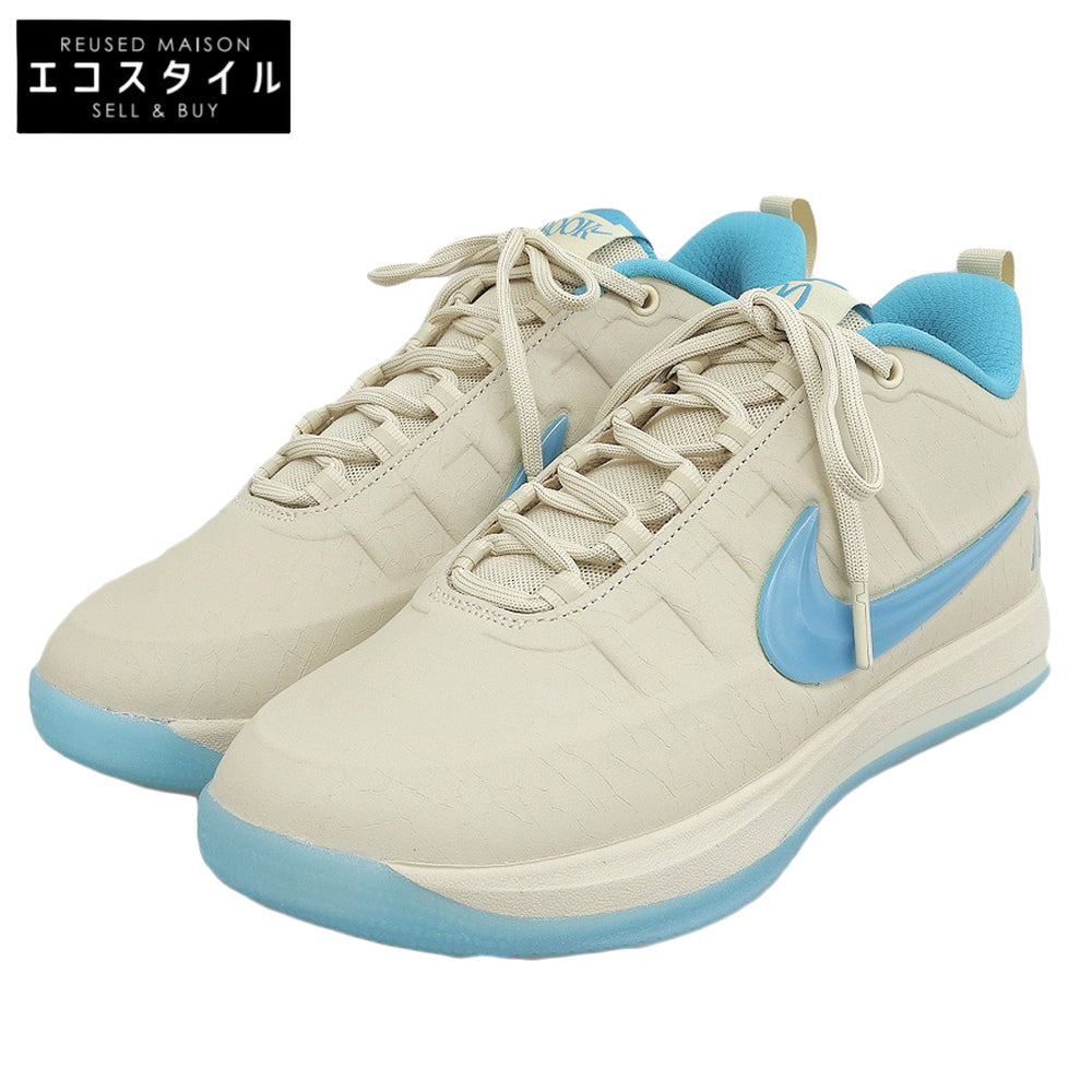 NIKE ナイキ 新品同様 Book2 Sedona スニーカー シューズ メンズ ベージュ×ターコイズブルー 26.5cm IR6445-100 シューズ