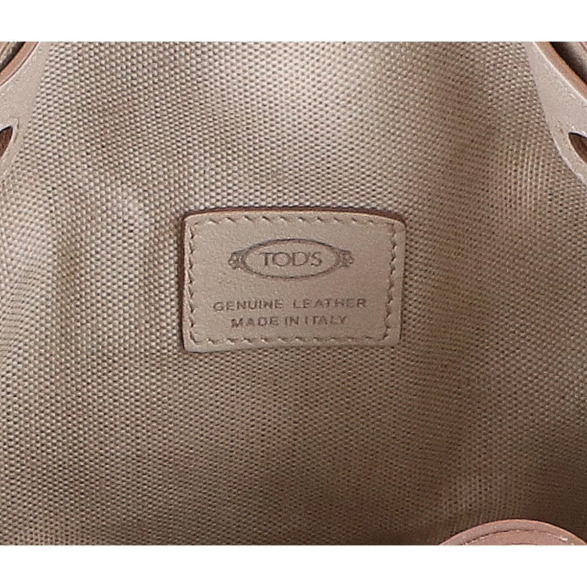 TOD'S トッズ レザー カットワーク 2WAYショルダーバケットバッグ/ ハンドバッグ