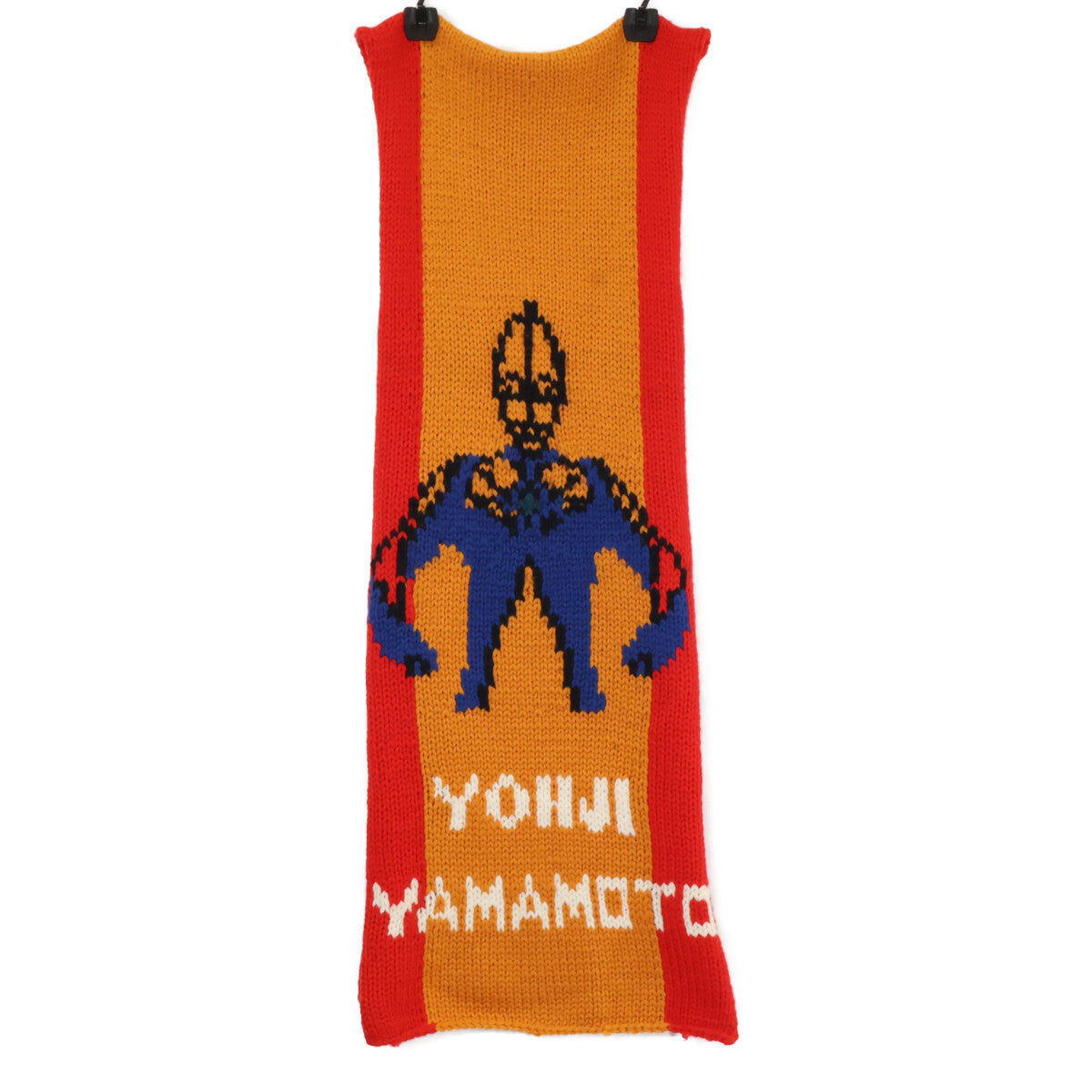 Yohji Yamamoto POUR HOMME ヨウジヤマモトプールオム ｘウルトラマン 04AW HJ-L09-986 ウルトラマン柄 ウール マフラー