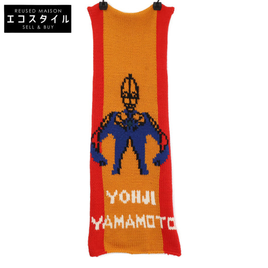 Yohji Yamamoto POUR HOMME ヨウジヤマモトプールオム ｘウルトラマン 04AW HJ-L09-986 ウルトラマン柄 ウール マフラー