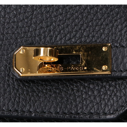 HERMES エルメス □O刻印 ノワール トゴ ゴールド金具 バーキン35 ハンドバッグ