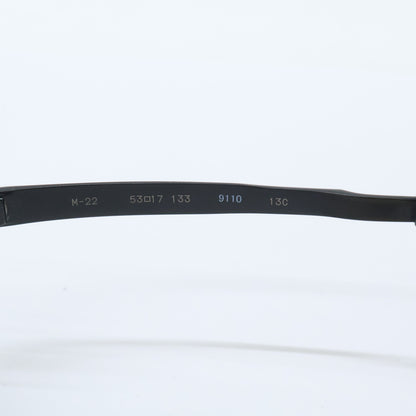 999.9 フォーナインズ M-22 逆Rヒンジ チタン ミックスフレーム スクエアシェイプ アイウェア 眼鏡