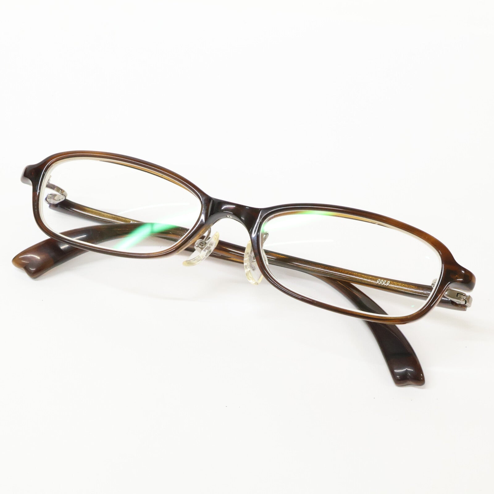 999.9 Four Nines NP-13 Reverse-R Hinge Square-Shape Acetate-Frame Glasses