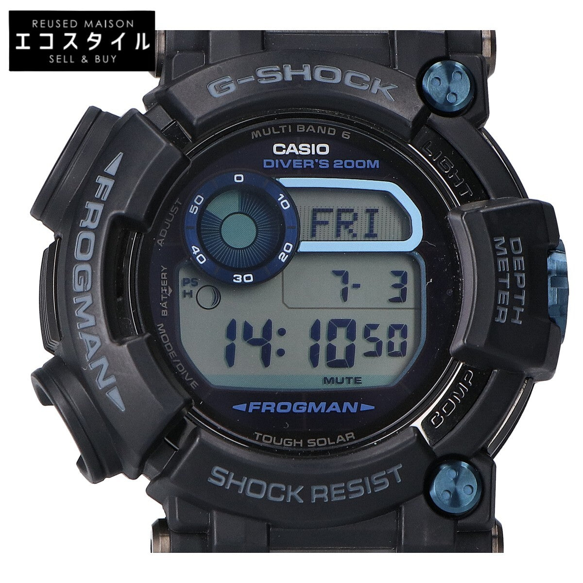 G-SHOCK ジーショック 【美品】GWF-D1000B-1JF MASTER OF G - SEA FROGMAN フロッグマン マルチバンド6 タフソーラー電波 腕時計