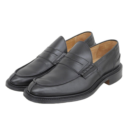 Tricker's トリッカーズ 美品 レザー コインローファー シューズ メンズ ブラック 6 1/2 M8357 JAMES-J シューズ