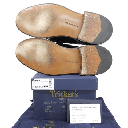 Tricker's トリッカーズ 美品 レザー コインローファー シューズ メンズ ブラック 6 1/2 M8357 JAMES-J シューズ