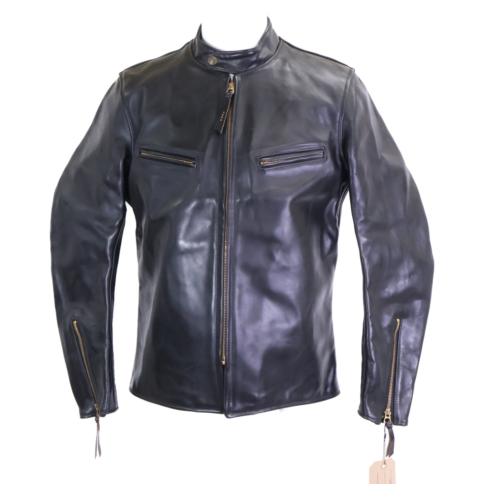 AERO LEATHER エアロレザー 【新品同様】フロントクオーターホースハイド ボードレーサー シングルライダースジャケット ジャケット