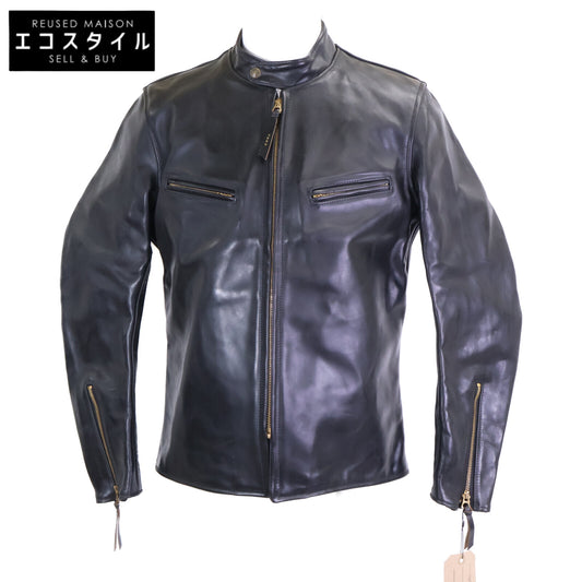 AERO LEATHER エアロレザー 【新品同様】フロントクオーターホースハイド ボードレーサー シングルライダースジャケット ジャケット