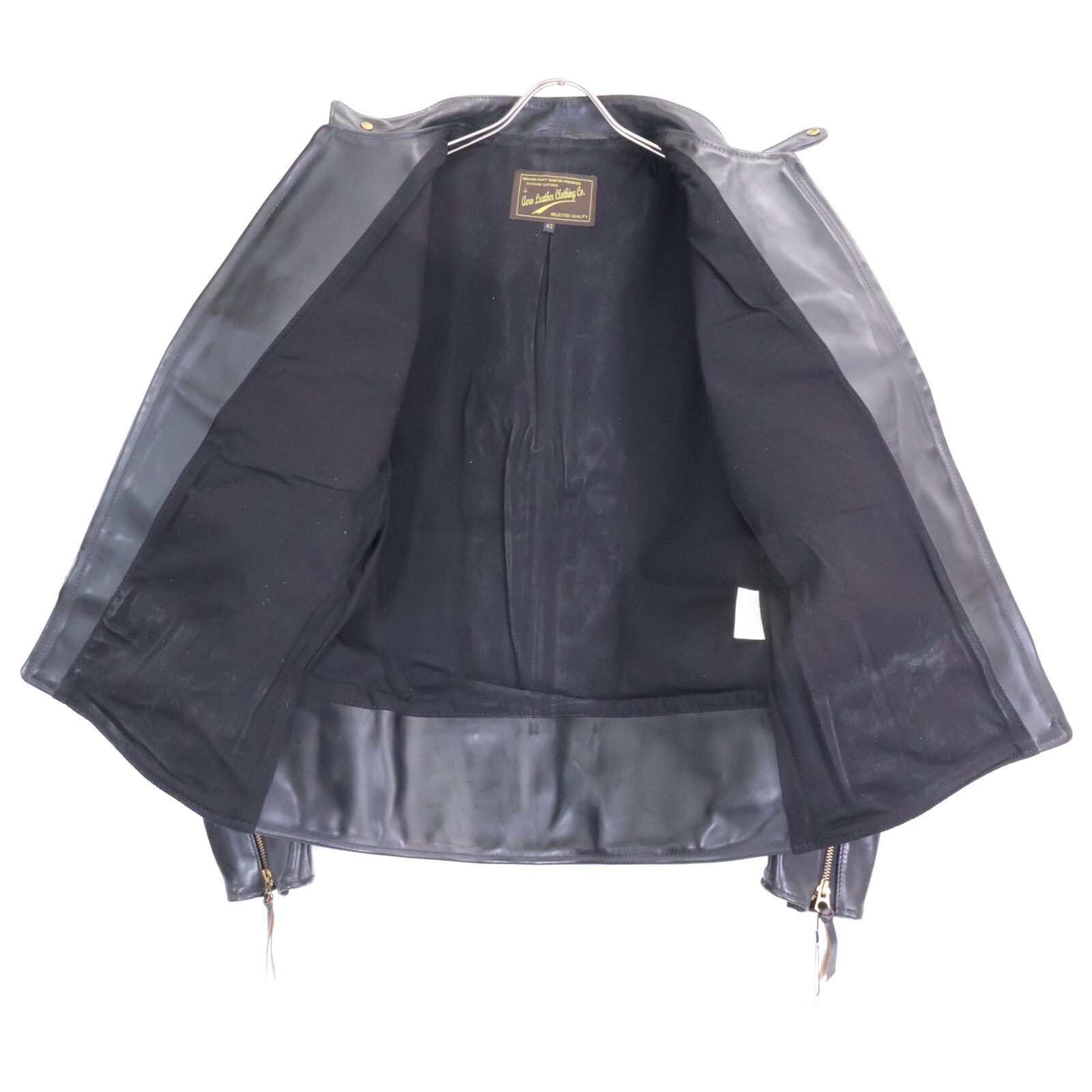 AERO LEATHER エアロレザー 【新品同様】フロントクオーターホースハイド ボードレーサー シングルライダースジャケット ジャケット