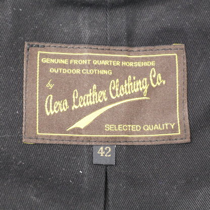 AERO LEATHER エアロレザー 【新品同様】フロントクオーターホースハイド ボードレーサー シングルライダースジャケット ジャケット