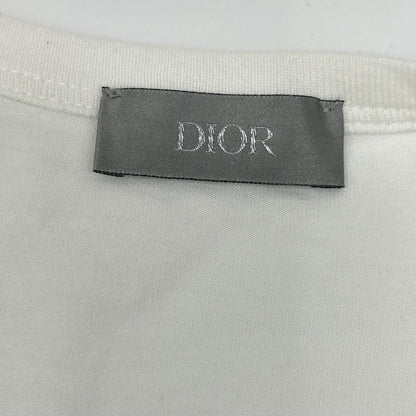 DIOR ディオール ×Shawn Stussy ホワイト ロゴ入り Tシャツ トップス