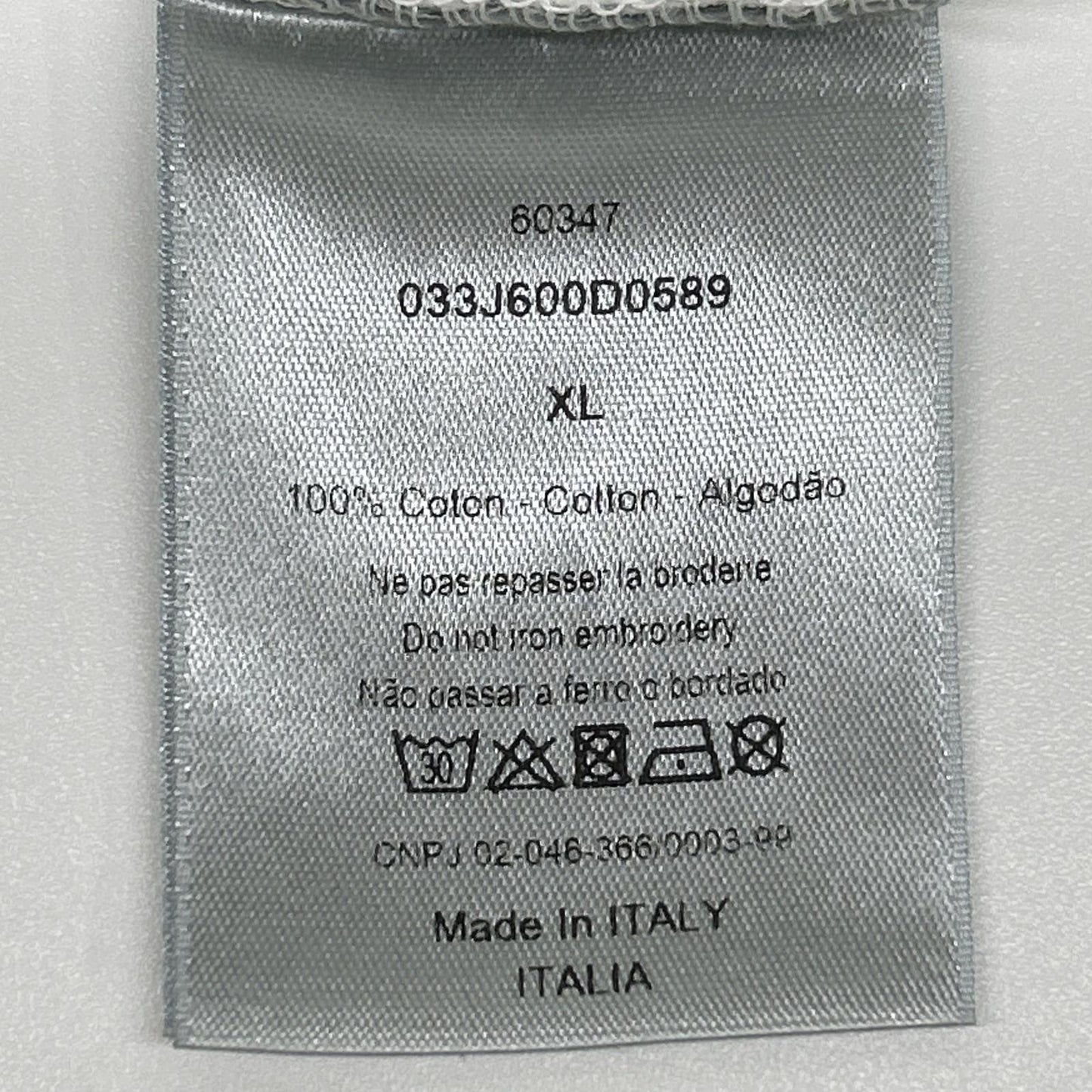 DIOR ディオール ×Shawn Stussy ホワイト ロゴ入り Tシャツ トップス